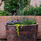 Oak Half Whiskey Barrel Planter/Pond